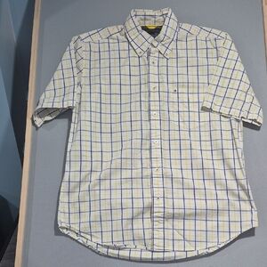 Tommy Hilfiger Yellow and Blue Checkered Shirt
